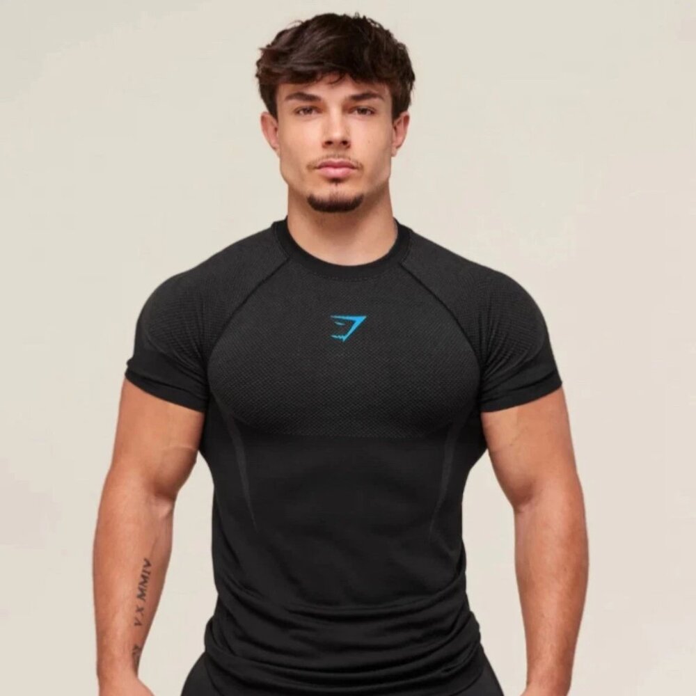 Gymshark Onyx v5 OG Blue Short Sleeve Size S
